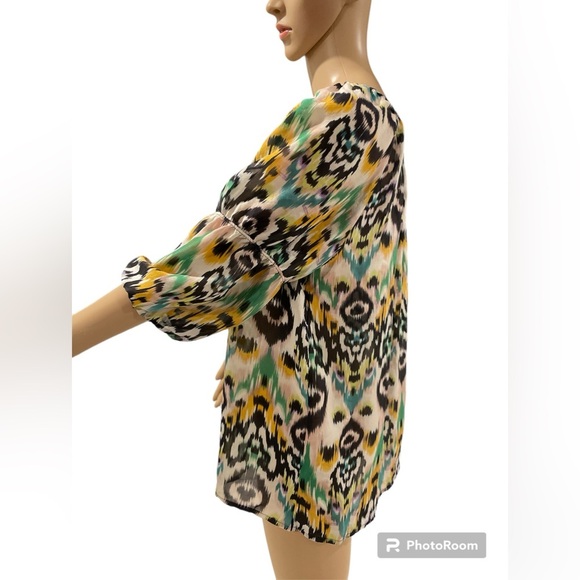 ANTHROPOLOGIE VANESSA VIRGINIA BOHO IKAT MOTIF PRINT size S - Picture 2 of 3